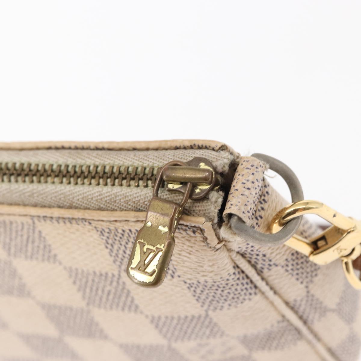 LOUIS VUITTON Damier Azur Pochette Accessoires Pouch N51986 LV Auth 153341