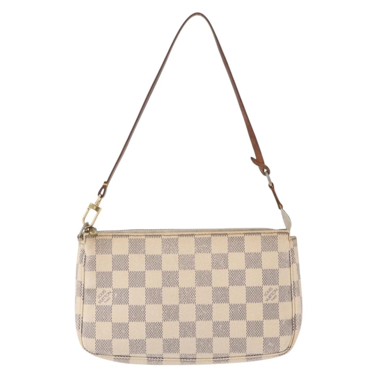 LOUIS VUITTON Damier Azur Pochette Accessoires Pouch N51986 LV Auth 153341