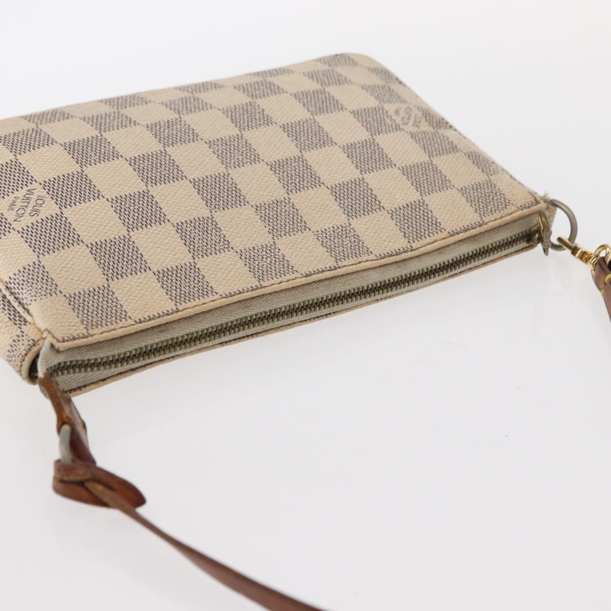 LOUIS VUITTON Damier Azur Pochette Accessoires Pouch N51986 LV Auth 153341