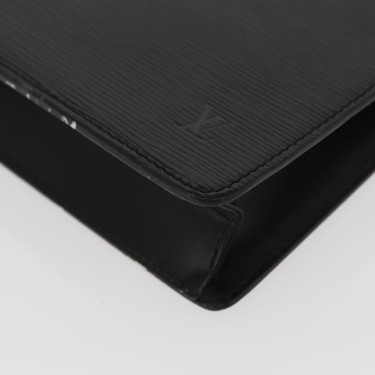 LOUIS VUITTON Epi Pochette Homme Clutch Bag Black Noir M52522 LV Auth 153345