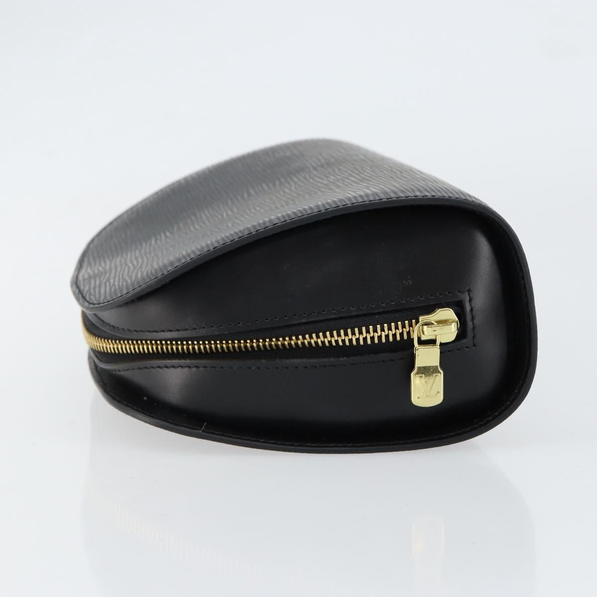 LOUIS VUITTON Epi Dauphine GM Cosmetic Pouch Black M48432 LV Auth 153346