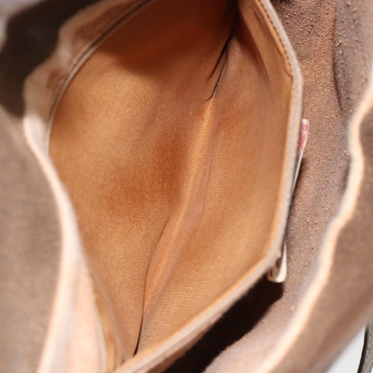 GUCCI GG Supreme Web Sherry Line Bag PVC Beige Gold 10 02 056 Auth 153349