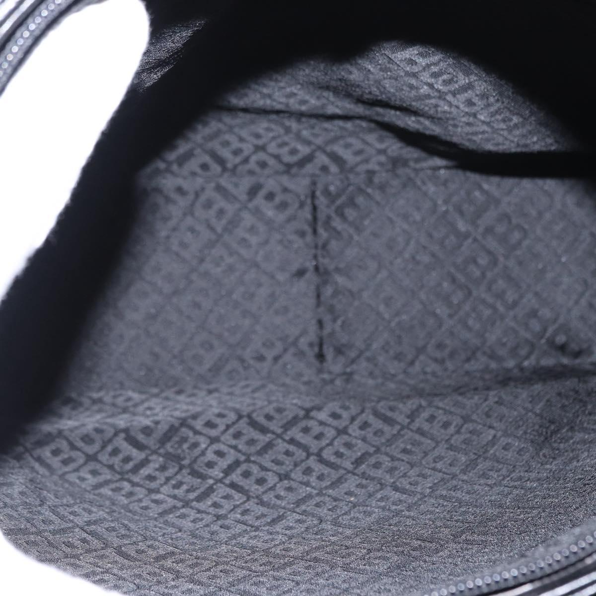 BALLY Quilted Shoulder Bag Leather Black Gold Auth 153353