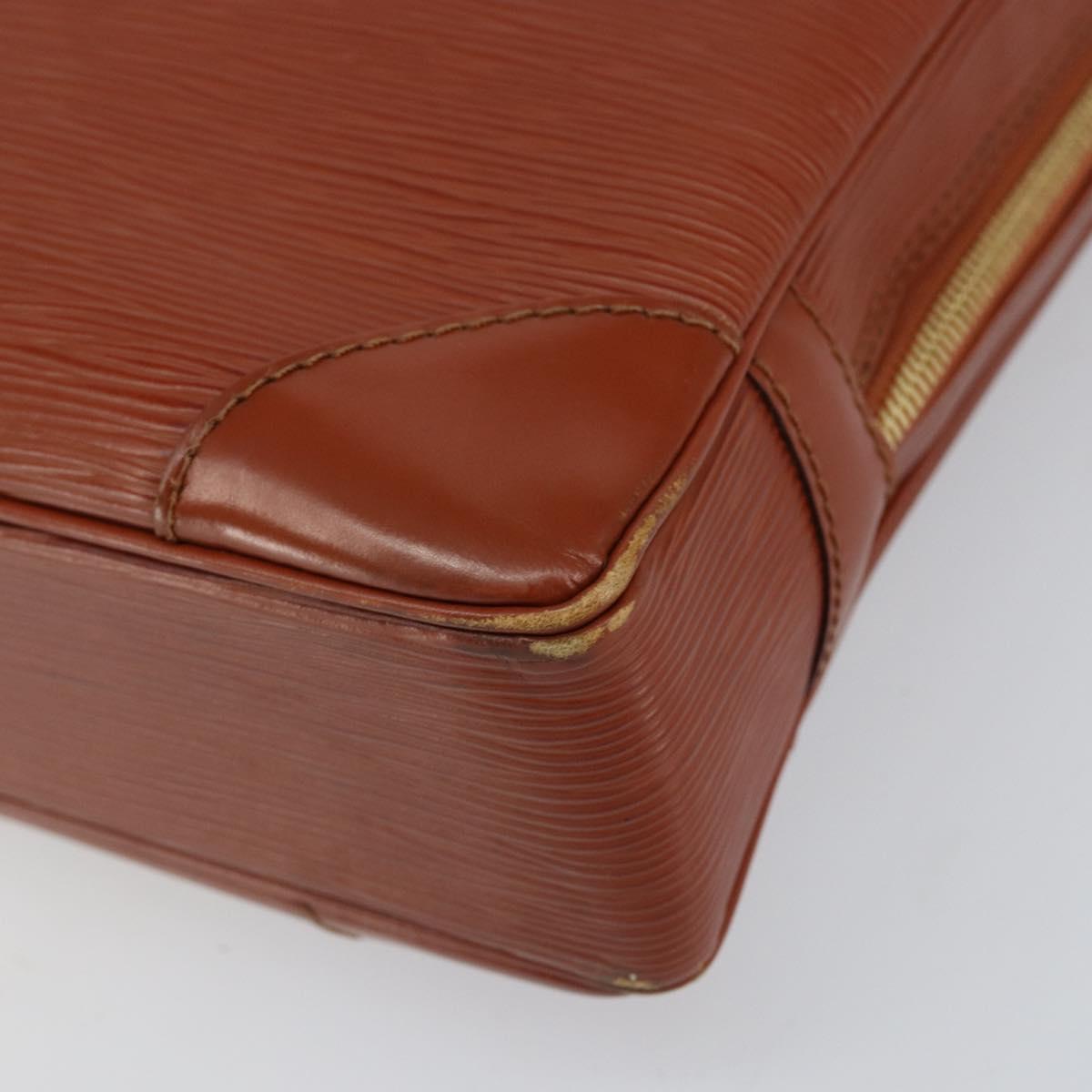 LOUIS VUITTON Epi Porte Documents Voyage Business Bag Brown M54478 Auth 153355
