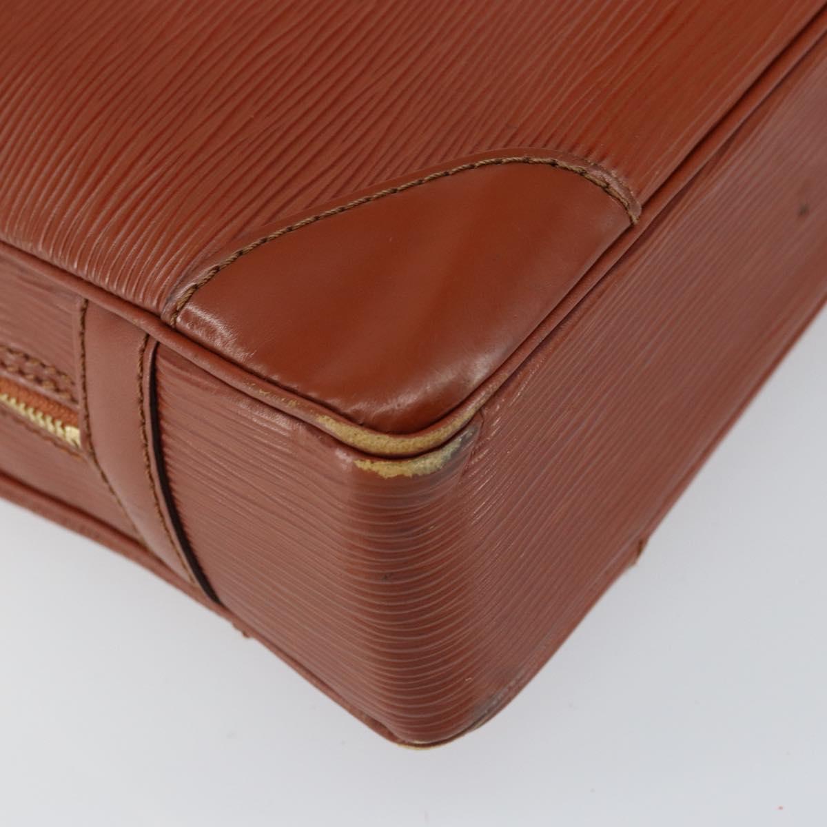 LOUIS VUITTON Epi Porte Documents Voyage Business Bag Brown M54478 Auth 153355