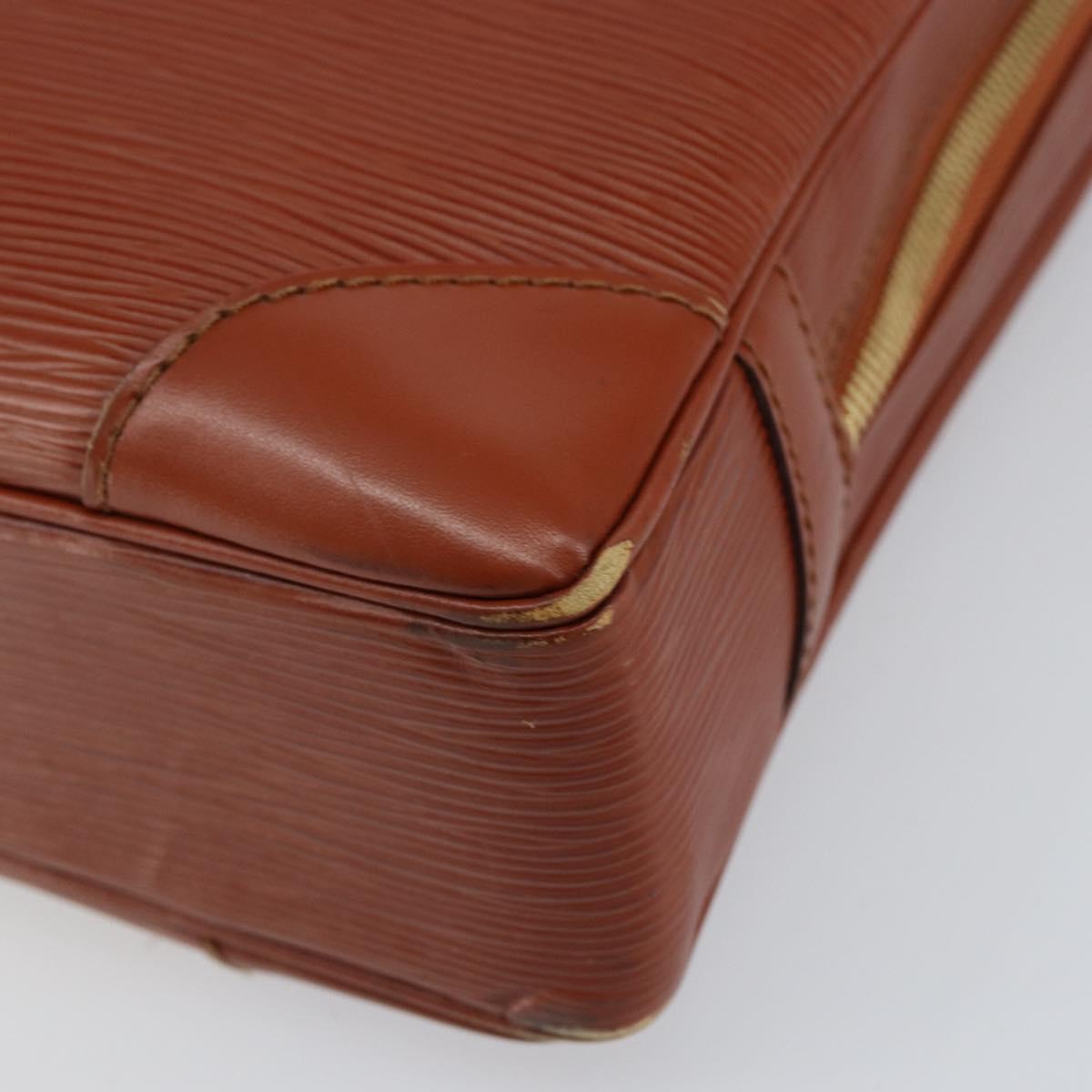 LOUIS VUITTON Epi Porte Documents Voyage Business Bag Brown M54478 Auth 153355