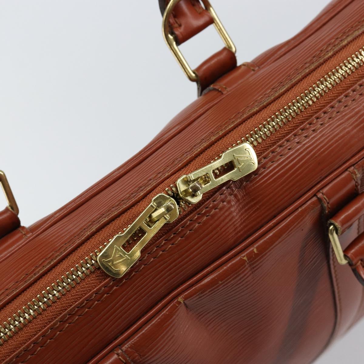 LOUIS VUITTON Epi Porte Documents Voyage Business Bag Brown M54478 Auth 153355