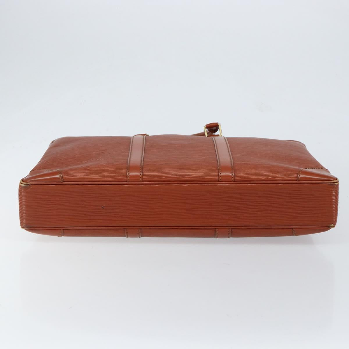 LOUIS VUITTON Epi Porte Documents Voyage Business Bag Brown M54478 Auth 153355