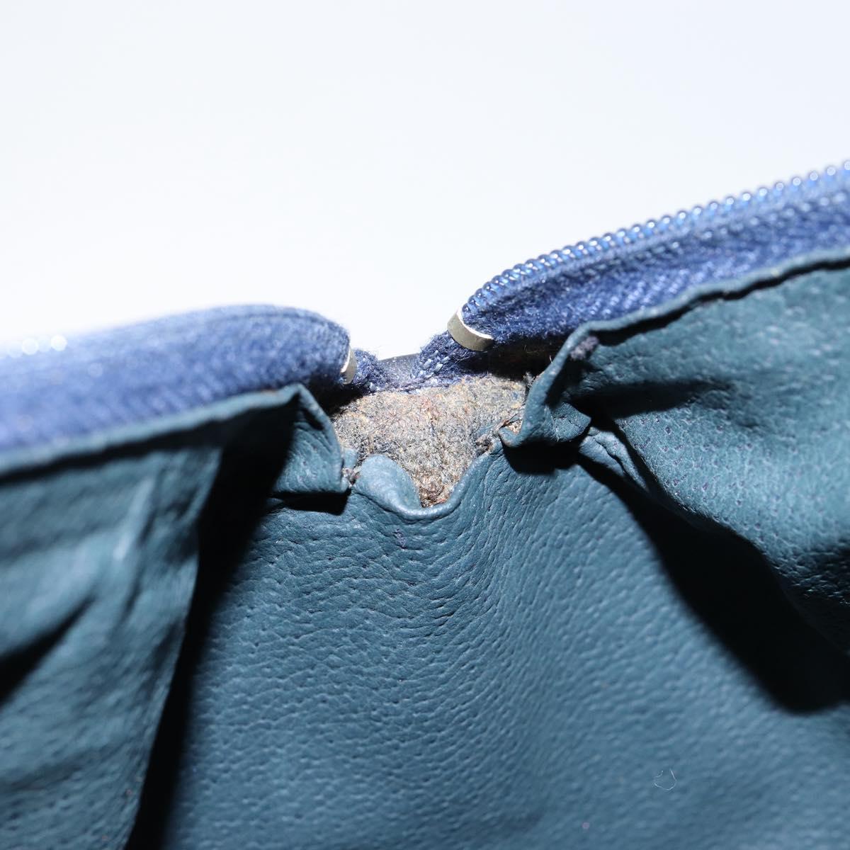 GUCCI GG Supreme Sherry Line Boston Bag PVC Navy Gold Red Auth 153368