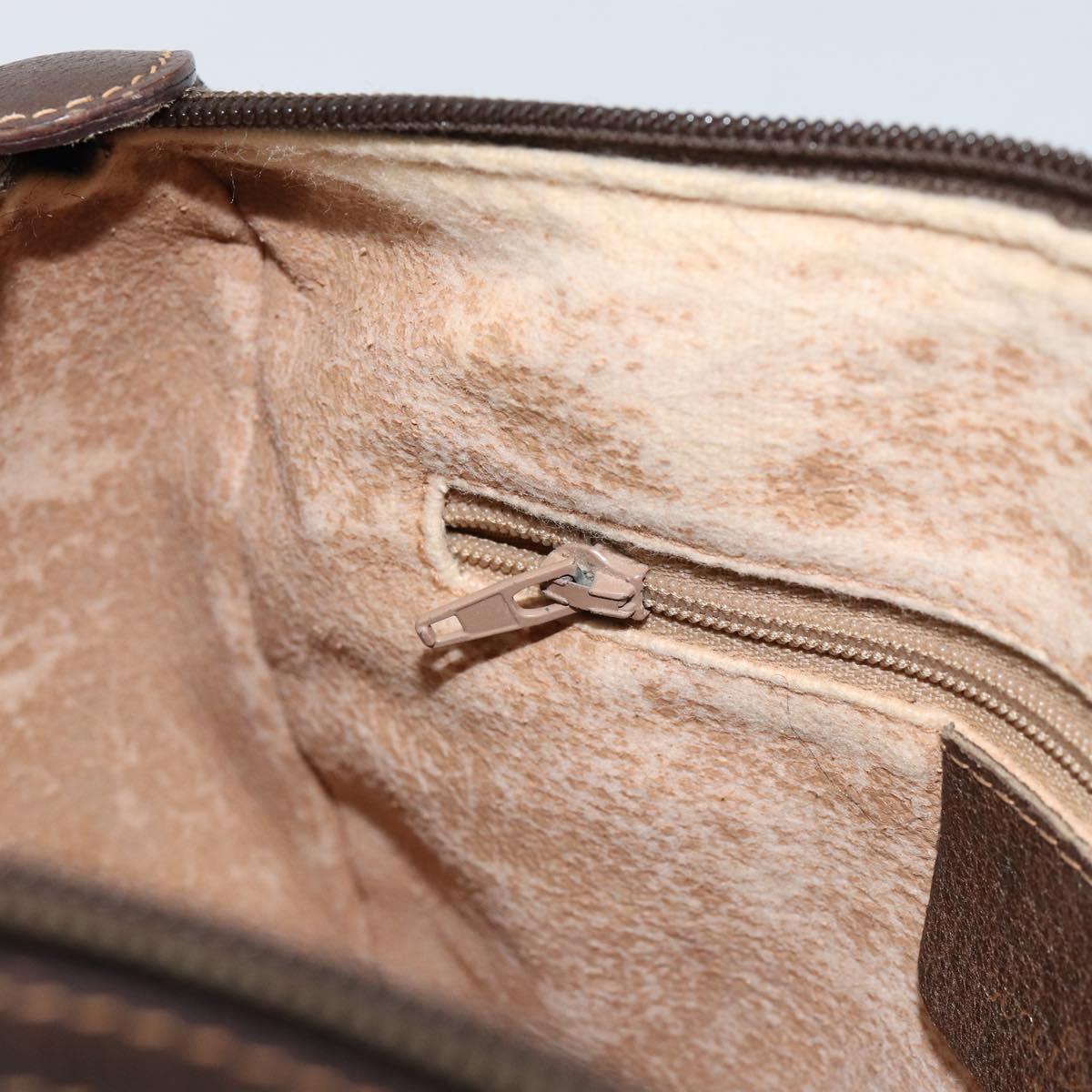 GUCCI GG Supreme Web Sherry Line Bag PVC Beige Gold 89 02 032 Auth 153370