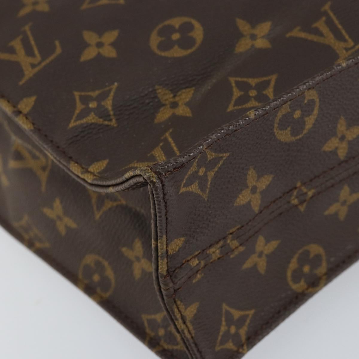 LOUIS VUITTON Monogram Sac Plat Hand Bag M51140 LV Auth 153379