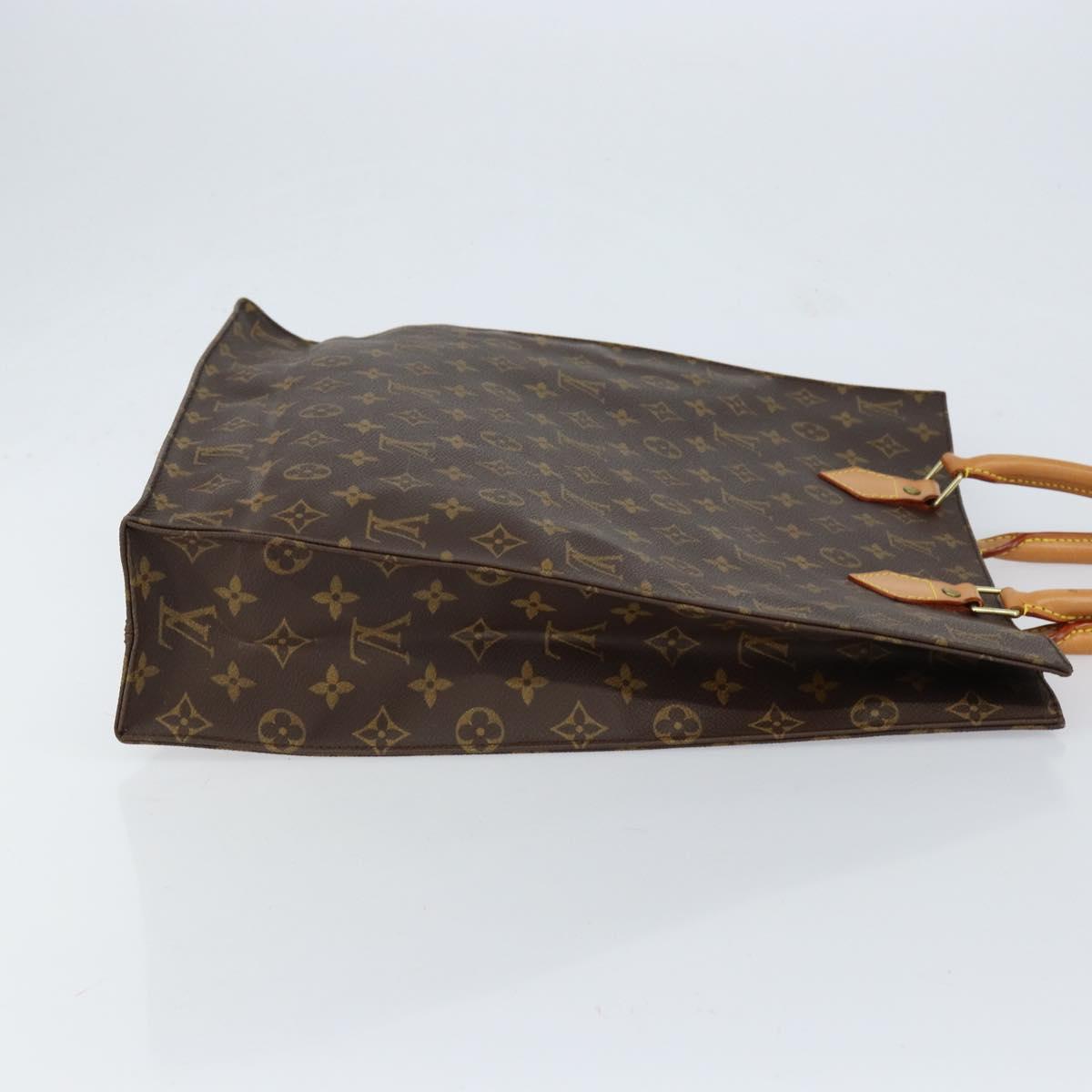LOUIS VUITTON Monogram Sac Plat Hand Bag M51140 LV Auth 153379