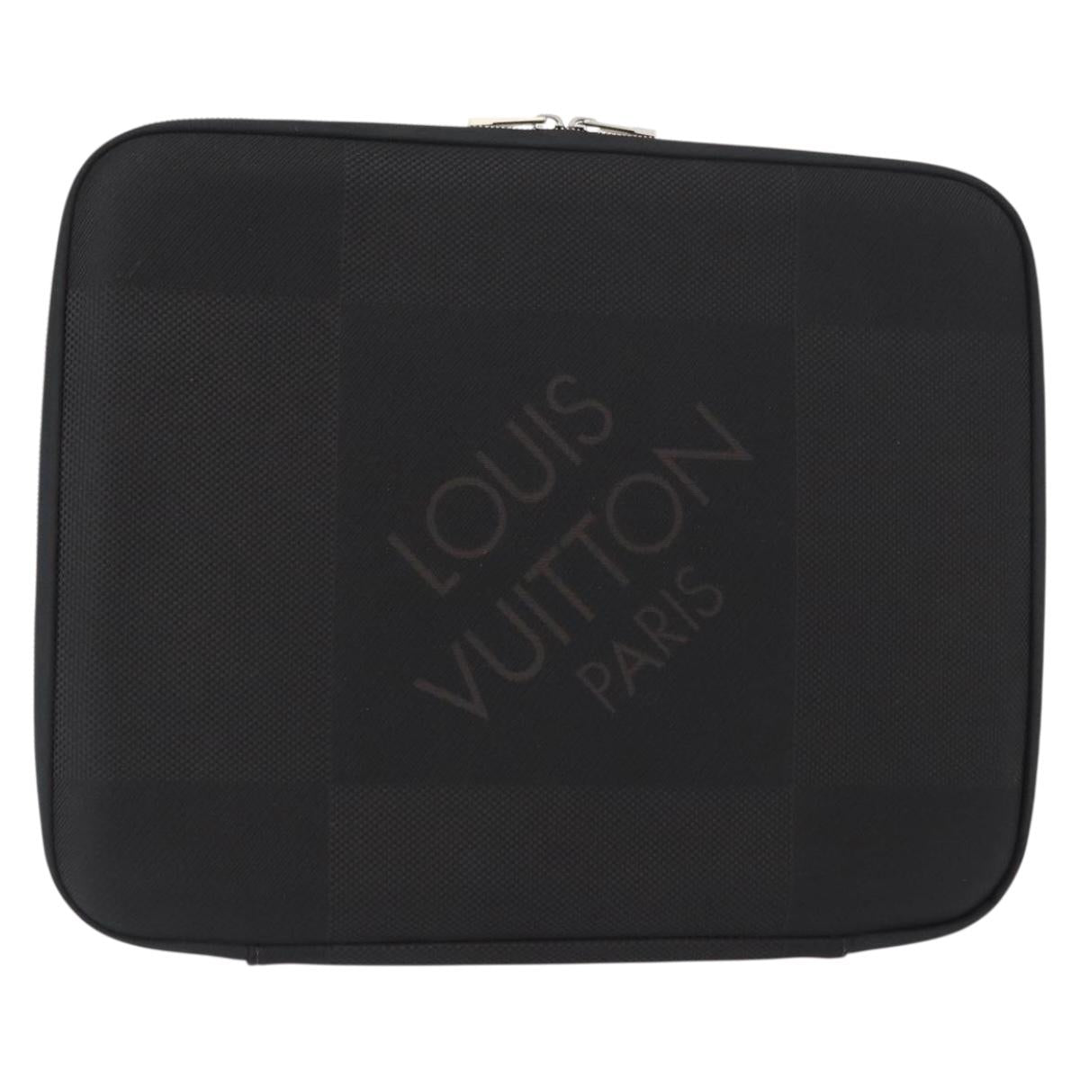 LOUIS VUITTON Damier Geant Computer Sleeve MM PC Case Noir N58036 LV Auth 153387