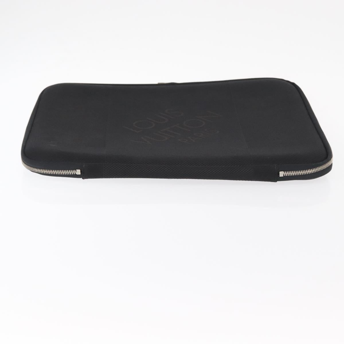 LOUIS VUITTON Damier Geant Computer Sleeve MM PC Case Noir N58036 LV Auth 153387