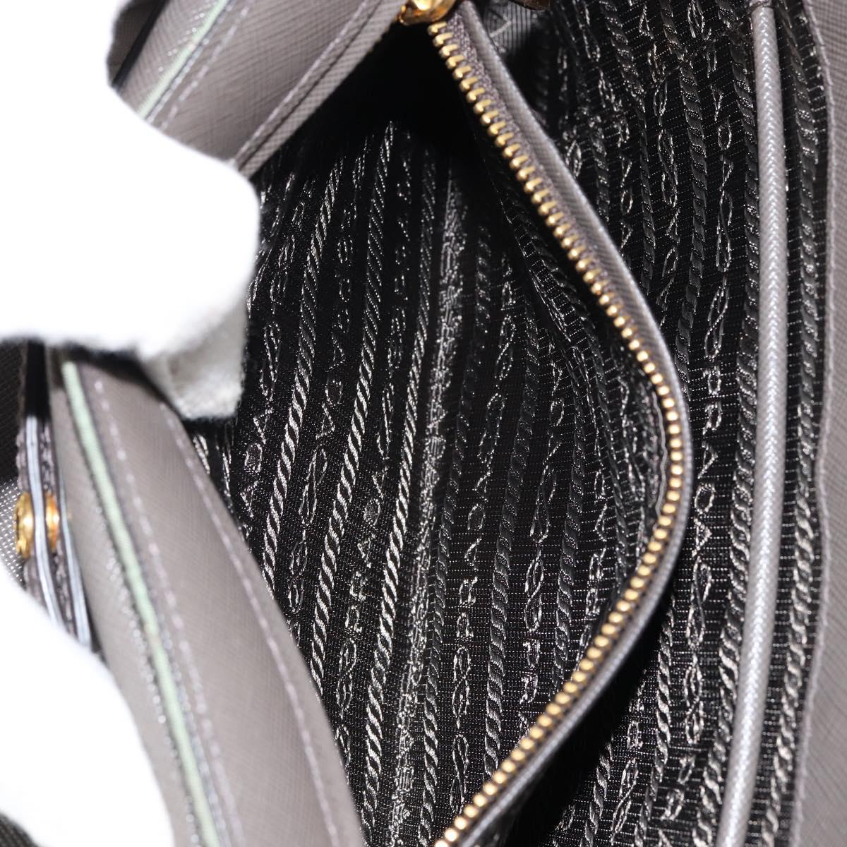 PRADA Chain Shoulder Bag Nylon Khaki Gold Auth 153389