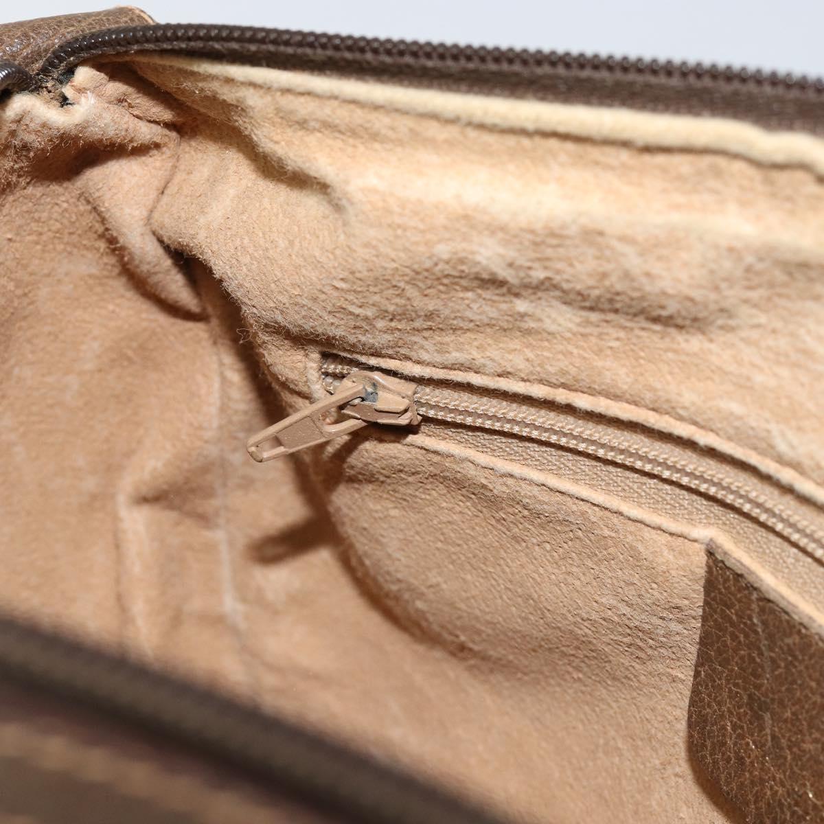 GUCCI GG Supreme Web Sherry Line Bag PVC Beige Gold 89 02 032 Auth 153392