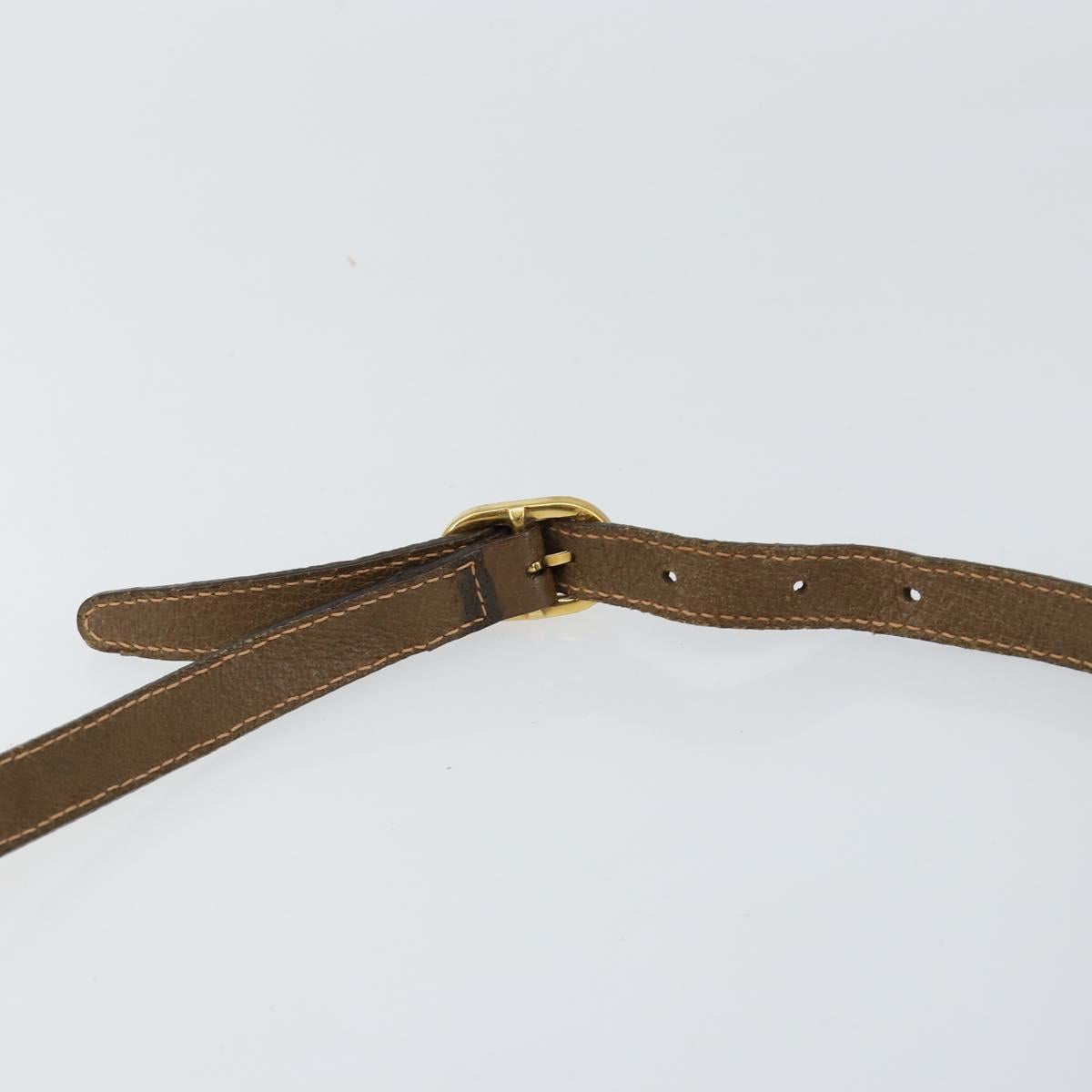 GUCCI GG Supreme Web Sherry Line Bag PVC Beige Gold 89 02 032 Auth 153392