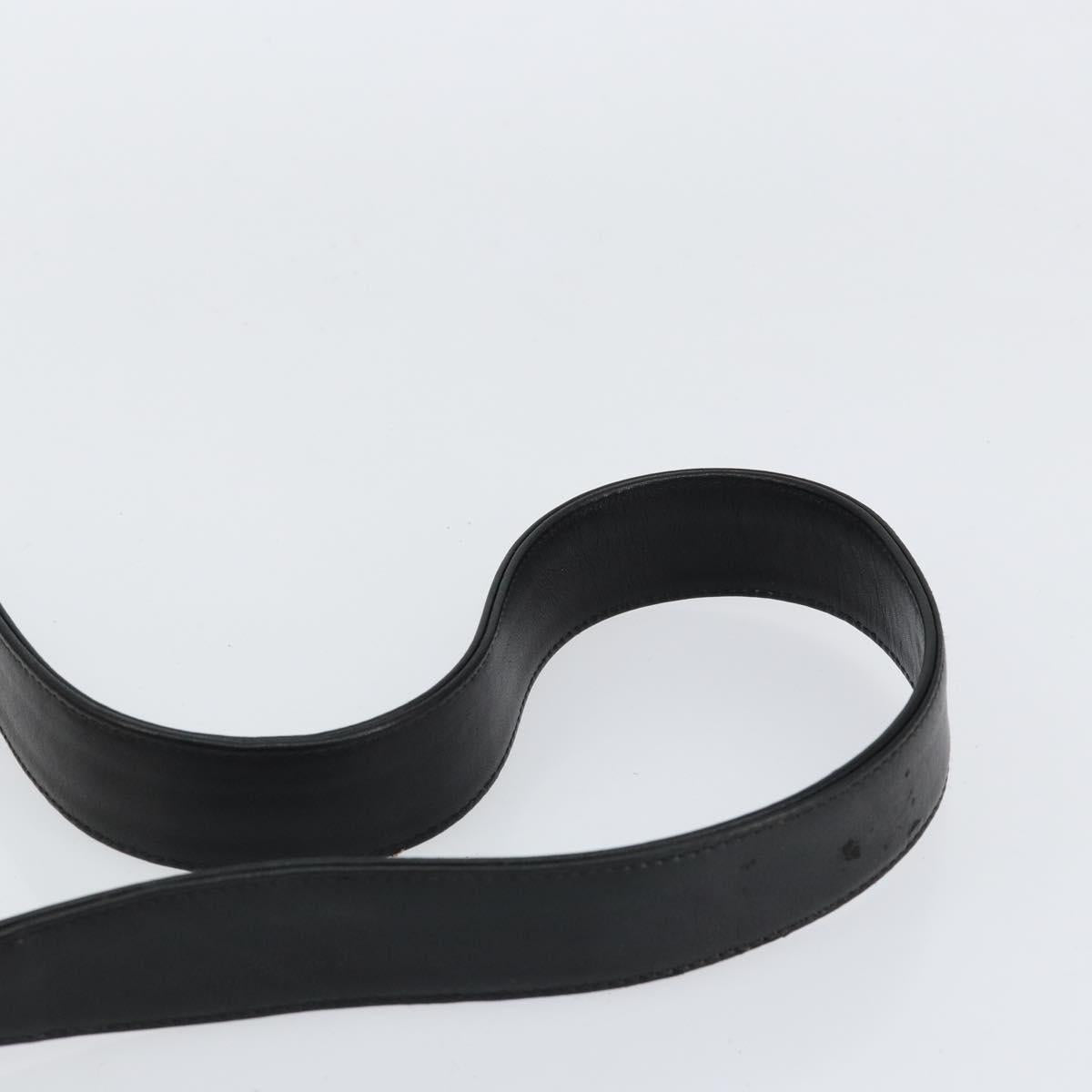 GUCCI Bamboo Shoulder Bag Leather 2way Black Gold 001 2123 1638 Auth 153394