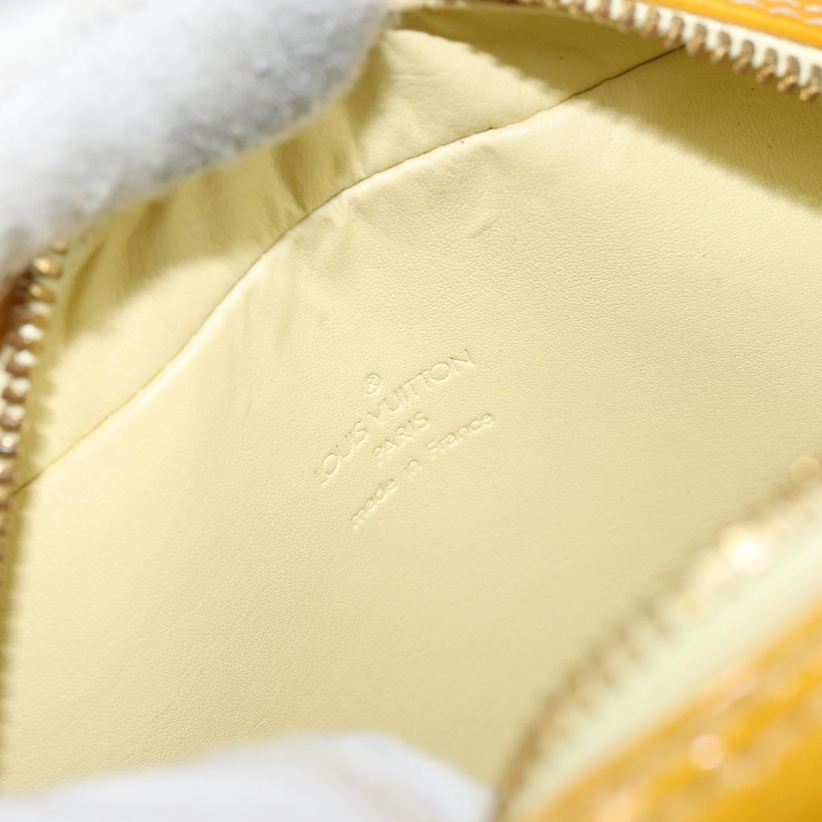 LOUIS VUITTON Monogram Vernis Wooster Bag Lime Yellow M91075 LV Auth 153396