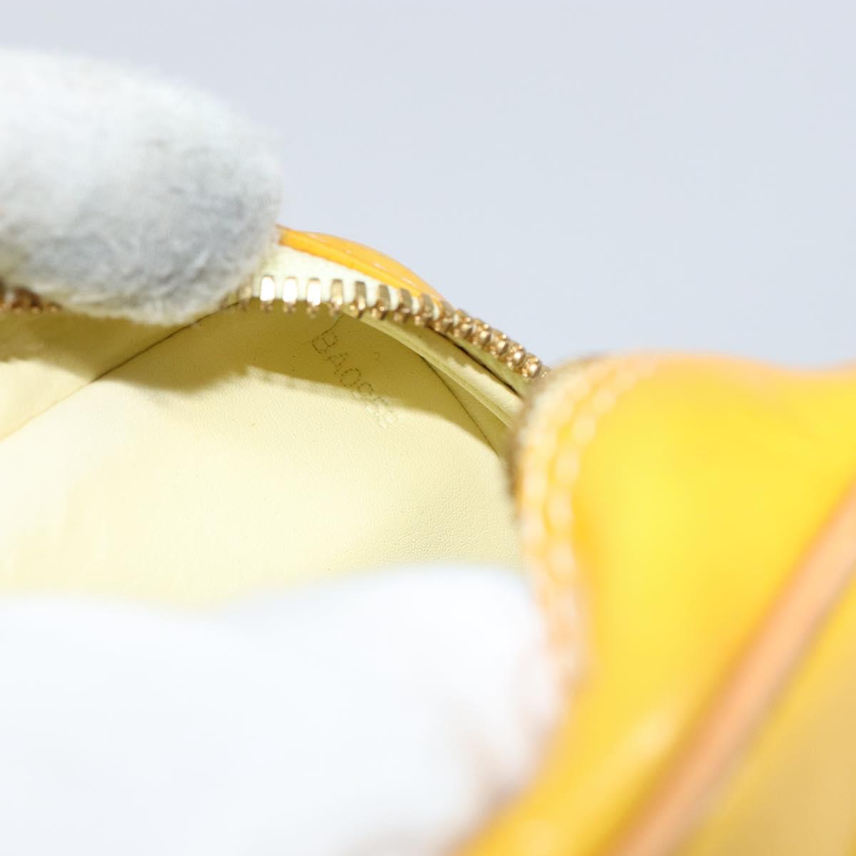 LOUIS VUITTON Monogram Vernis Wooster Bag Lime Yellow M91075 LV Auth 153396