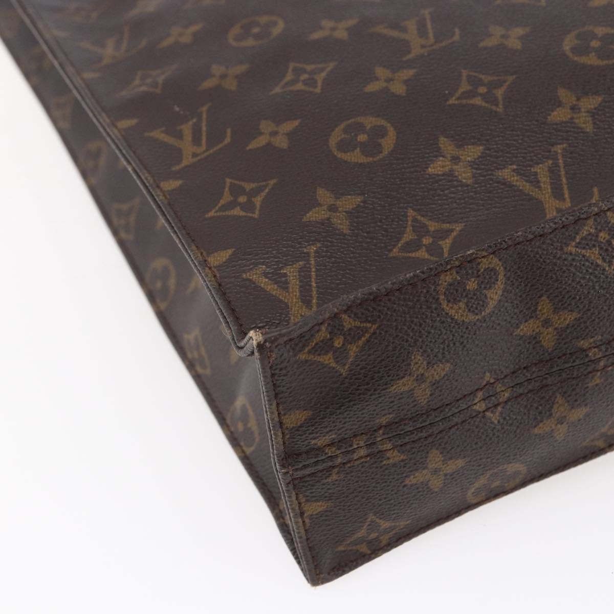 LOUIS VUITTON Monogram Sac Plat Hand Bag M51140 LV Auth 153399