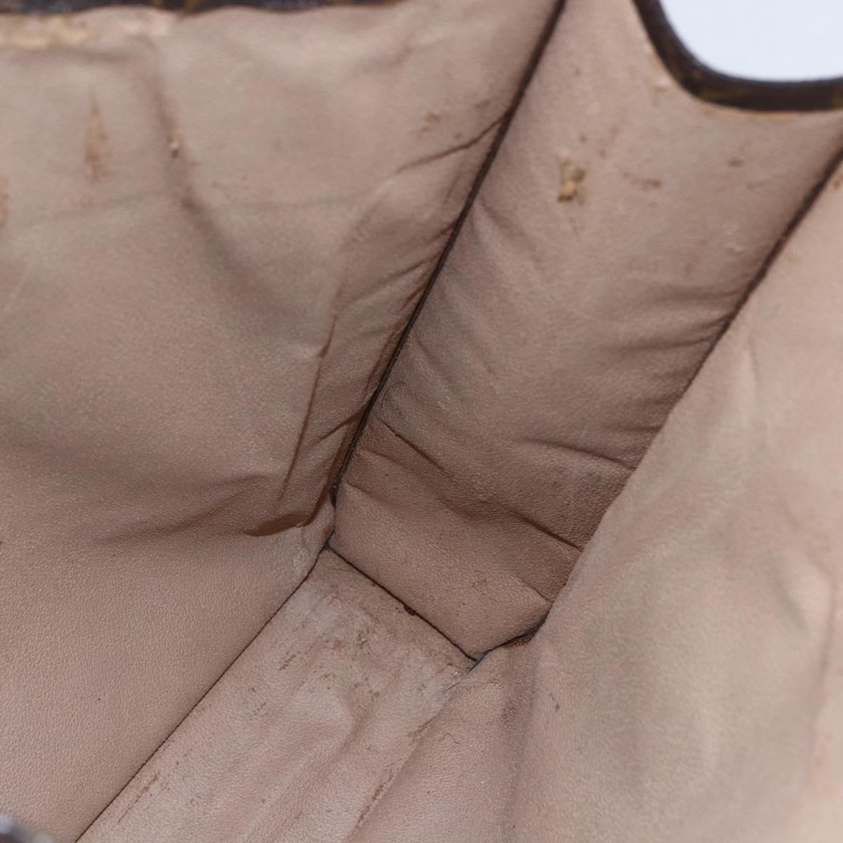 LOUIS VUITTON Monogram Sac Plat Hand Bag M51140 LV Auth 153399