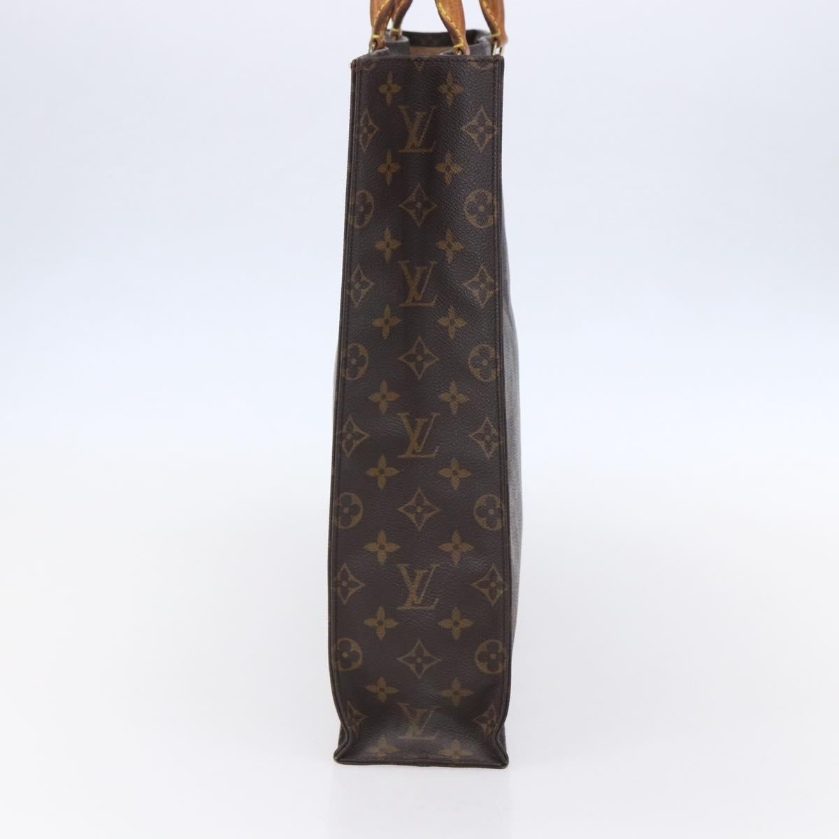 LOUIS VUITTON Monogram Sac Plat Hand Bag M51140 LV Auth 153399