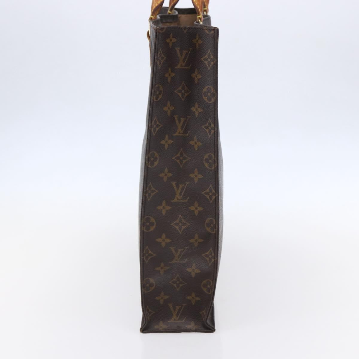 LOUIS VUITTON Monogram Sac Plat Hand Bag M51140 LV Auth 153399