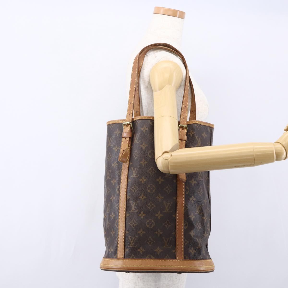 LOUIS VUITTON Monogram Bucket GM Shoulder Bag M42236 LV Auth 153401
