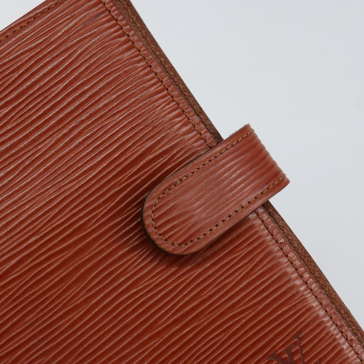 LOUIS VUITTON Epi Agenda PM Day Planner Cover Brown R20053 LV Auth 153407