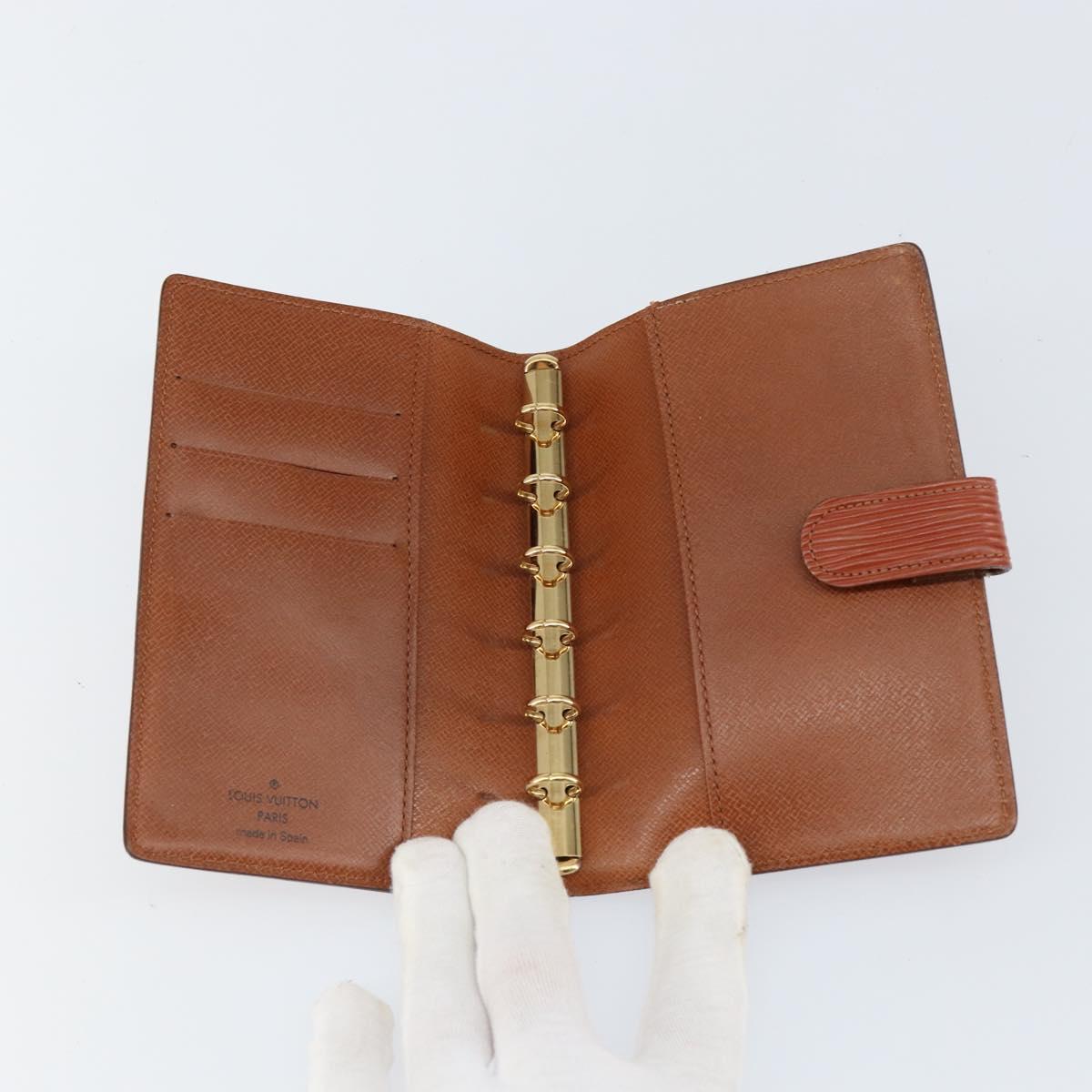 LOUIS VUITTON Epi Agenda PM Day Planner Cover Brown R20053 LV Auth 153407