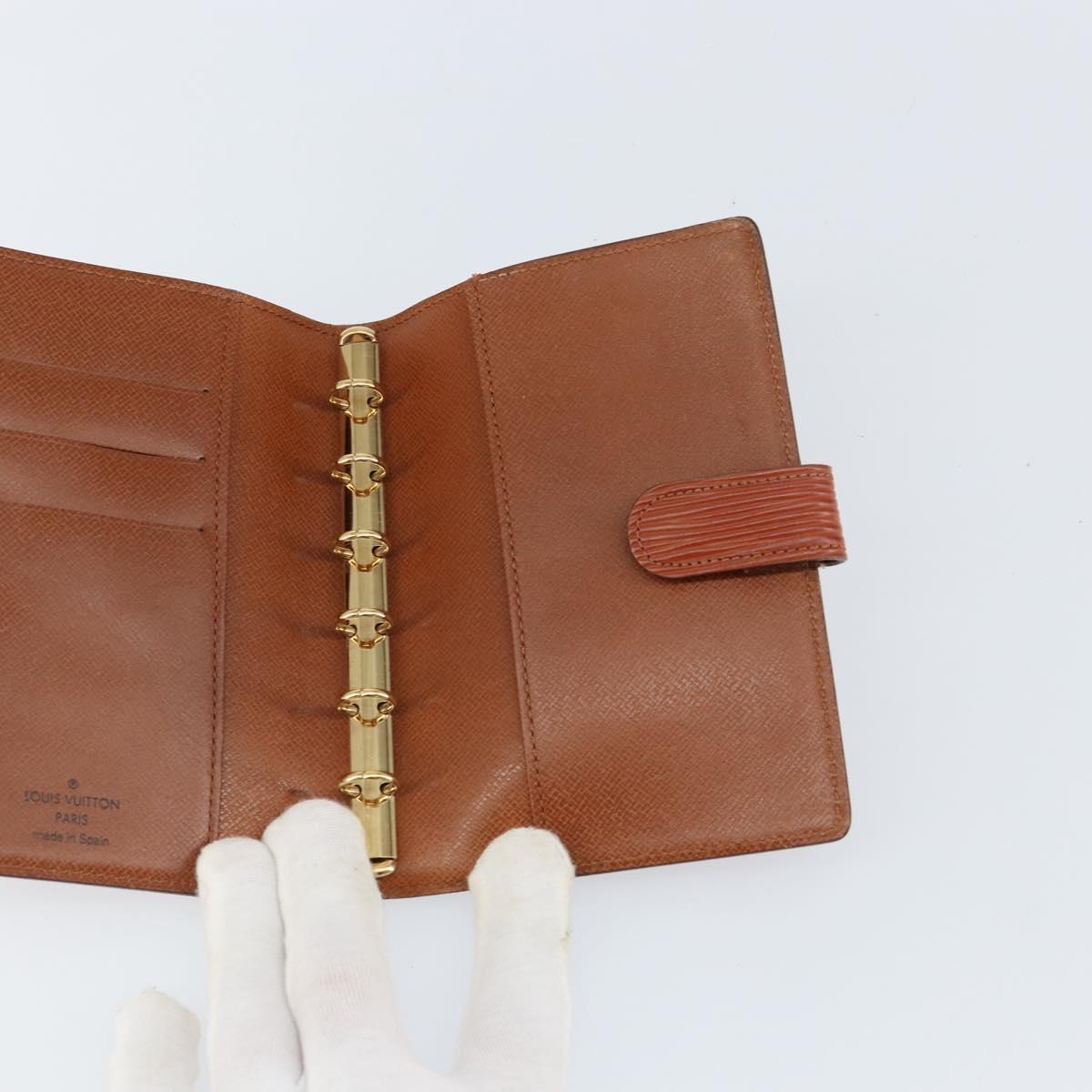 LOUIS VUITTON Epi Agenda PM Day Planner Cover Brown R20053 LV Auth 153407