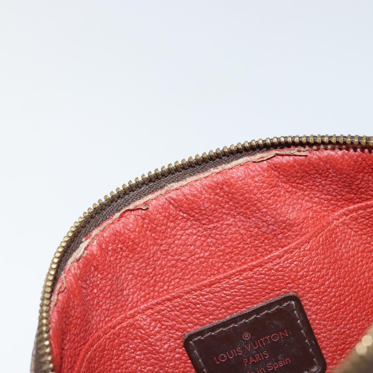 LOUIS VUITTON Damier Ebene Pochette Cosmetic PM Pouch N47516 LV Auth 153412