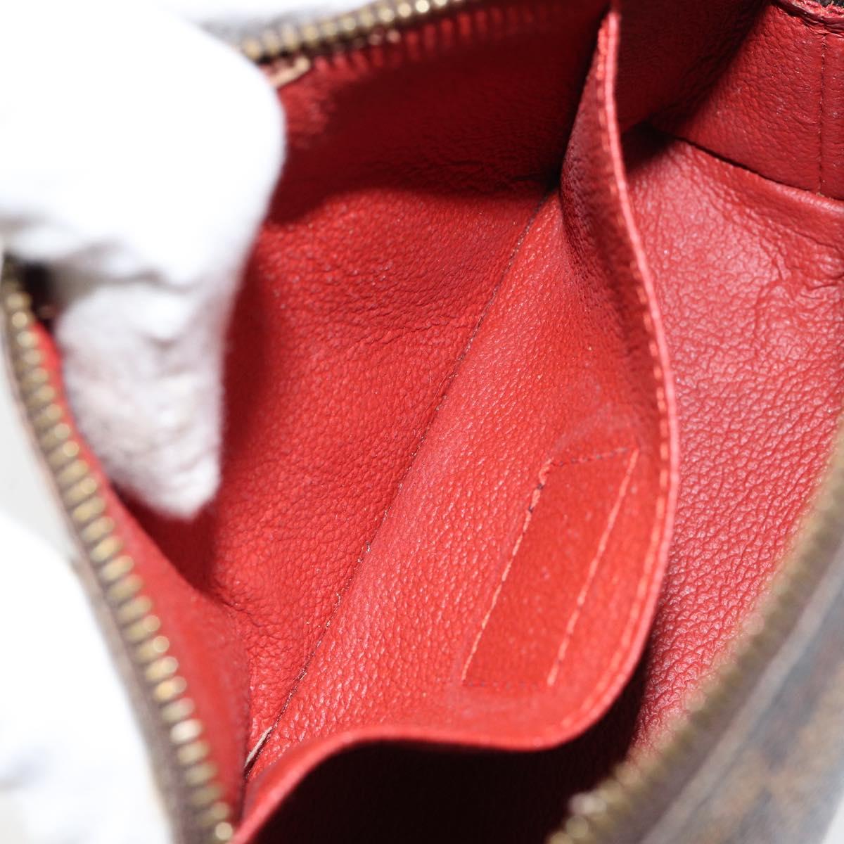 LOUIS VUITTON Damier Ebene Pochette Cosmetic PM Pouch N47516 LV Auth 153412