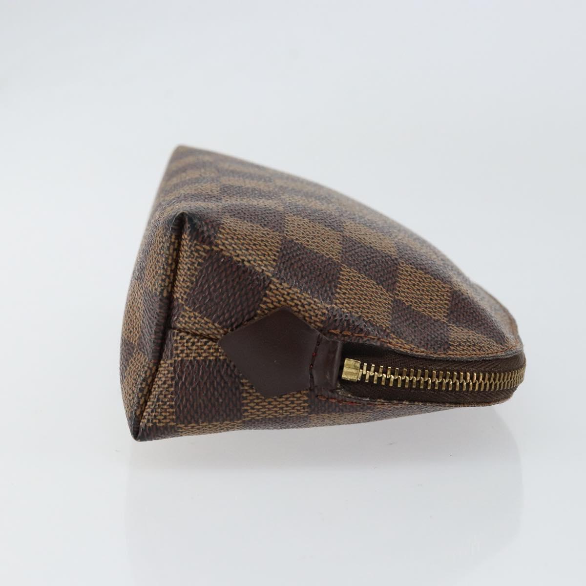 LOUIS VUITTON Damier Ebene Pochette Cosmetic PM Pouch N47516 LV Auth 153412