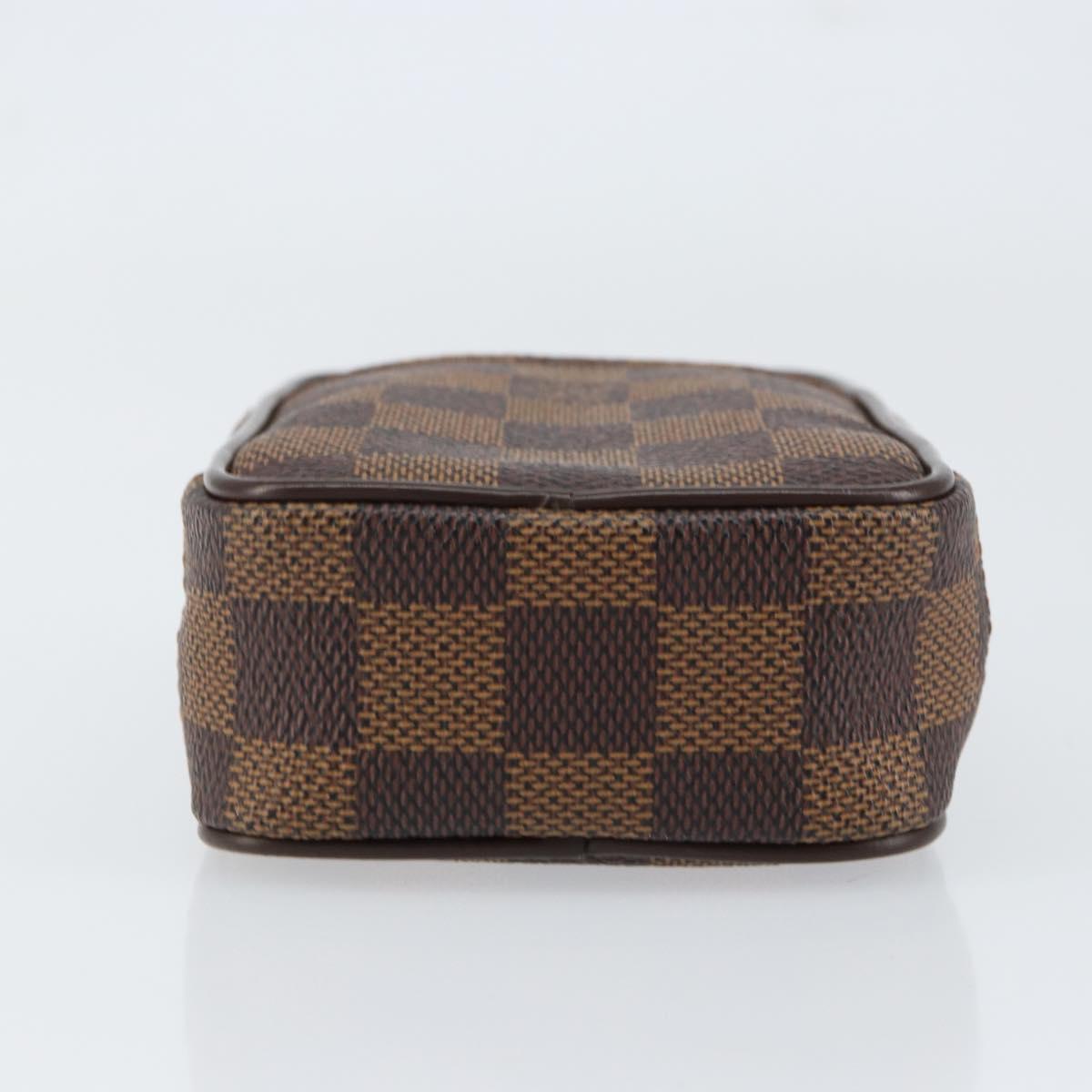 LOUIS VUITTON Damier Ebene Etui Okapi PM Pouch N61738 LV Auth 153415