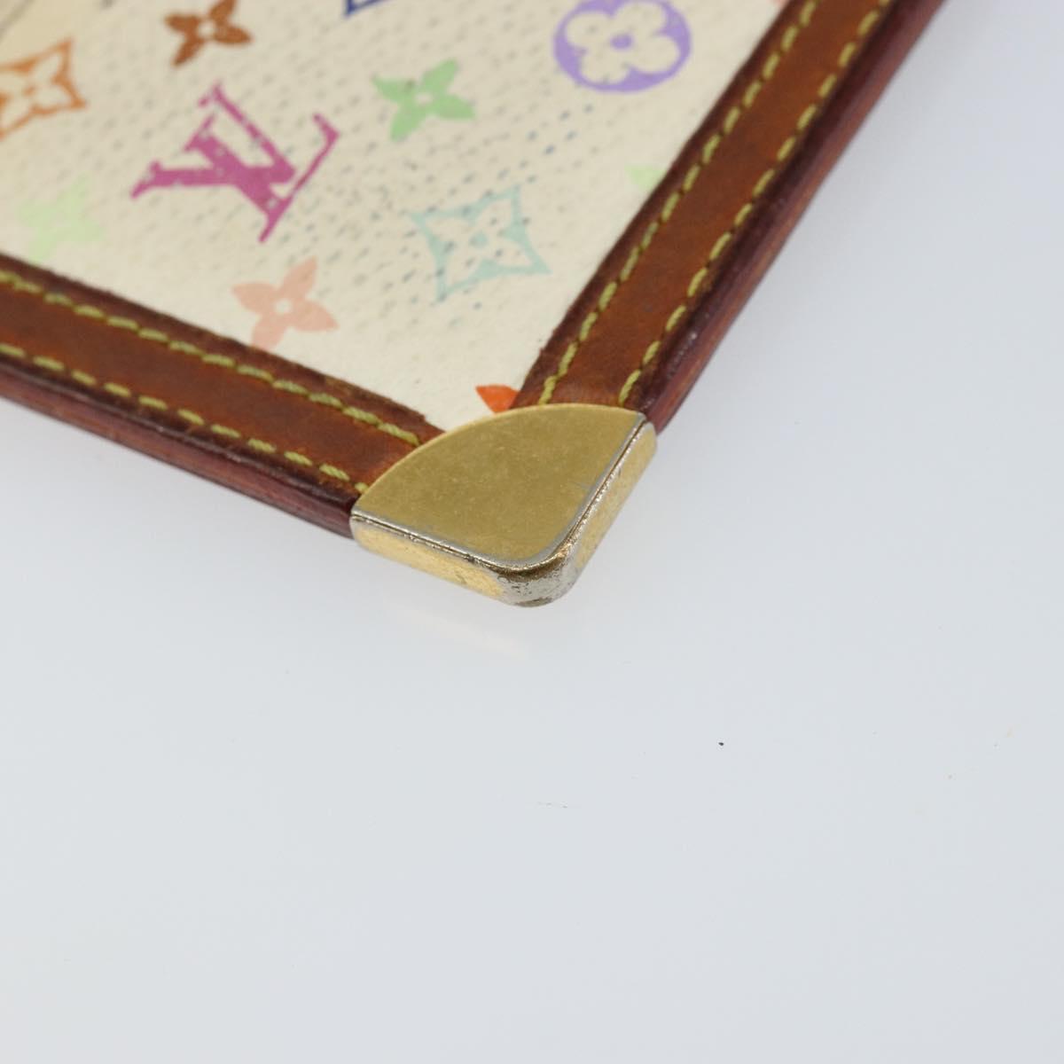 LOUIS VUITTON Monogram Multicolor Pochette Cles Purse White M92655 Auth 153418