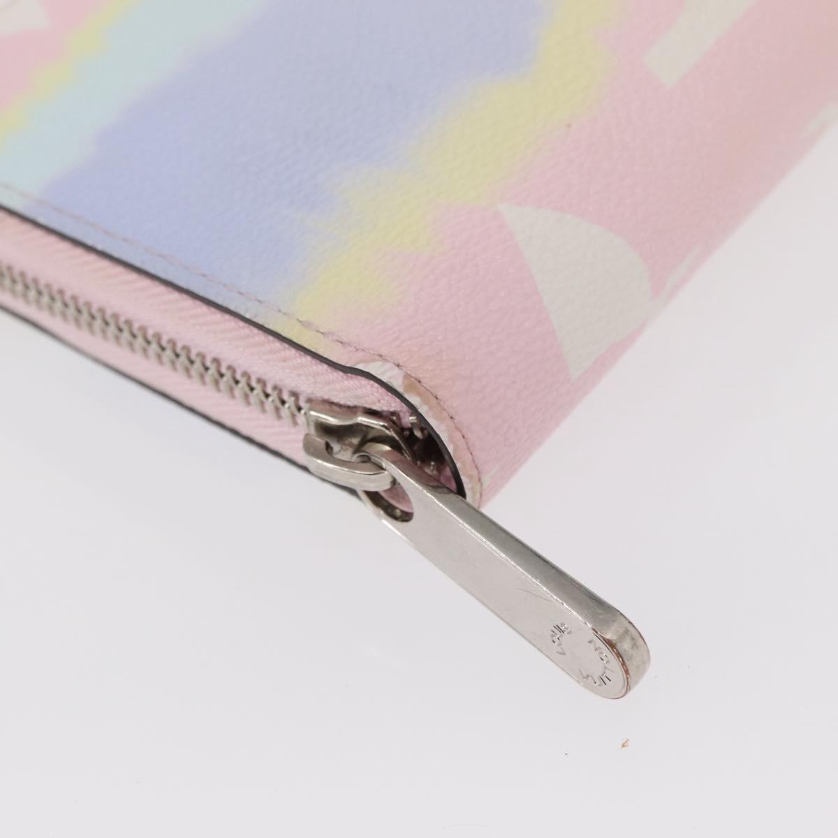 LOUIS VUITTON Monogram Escal Zippy Wallet Long Wallet Pink M69110 LV Auth 153426