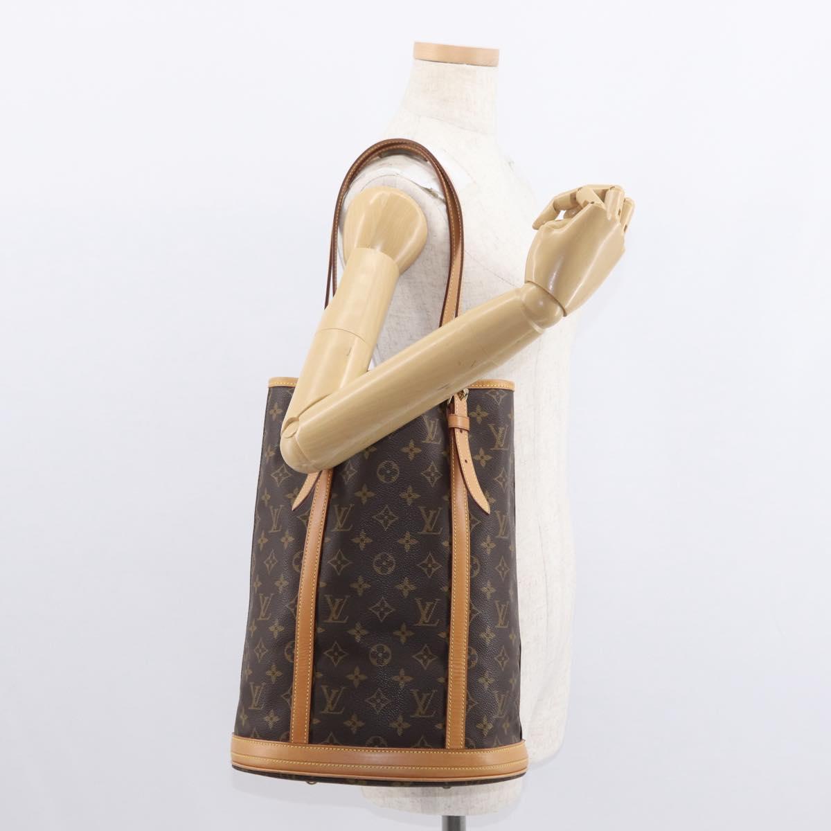 LOUIS VUITTON Monogram Bucket GM Shoulder Bag M42236 LV Auth 153431