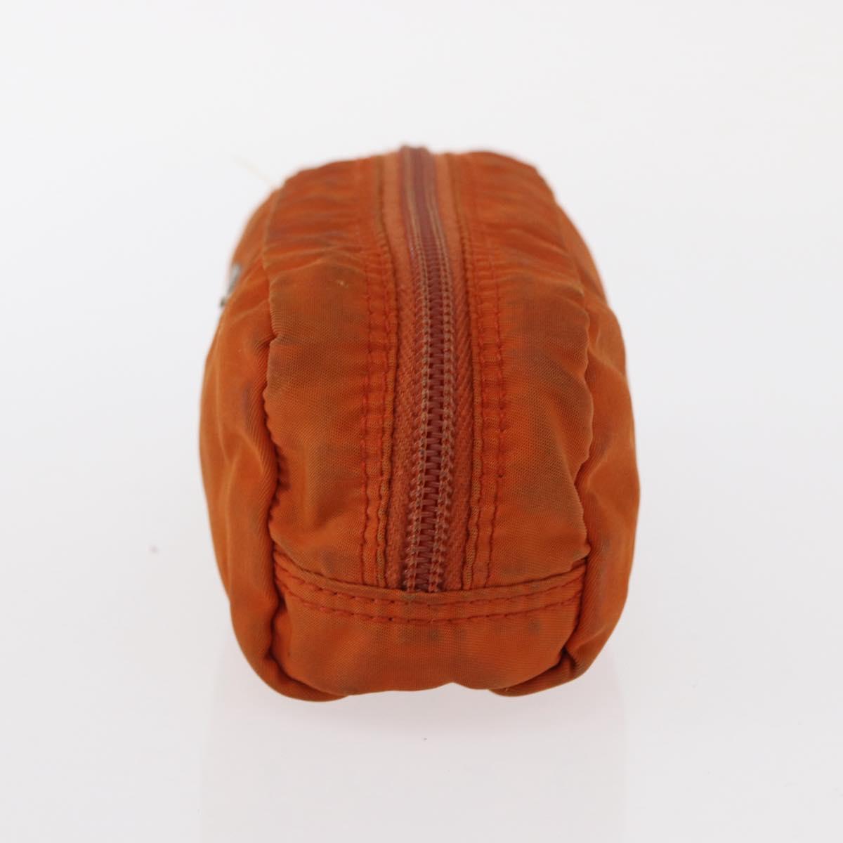 PRADA Pouch Nylon 3 Set Black Pink Orange Auth 153442