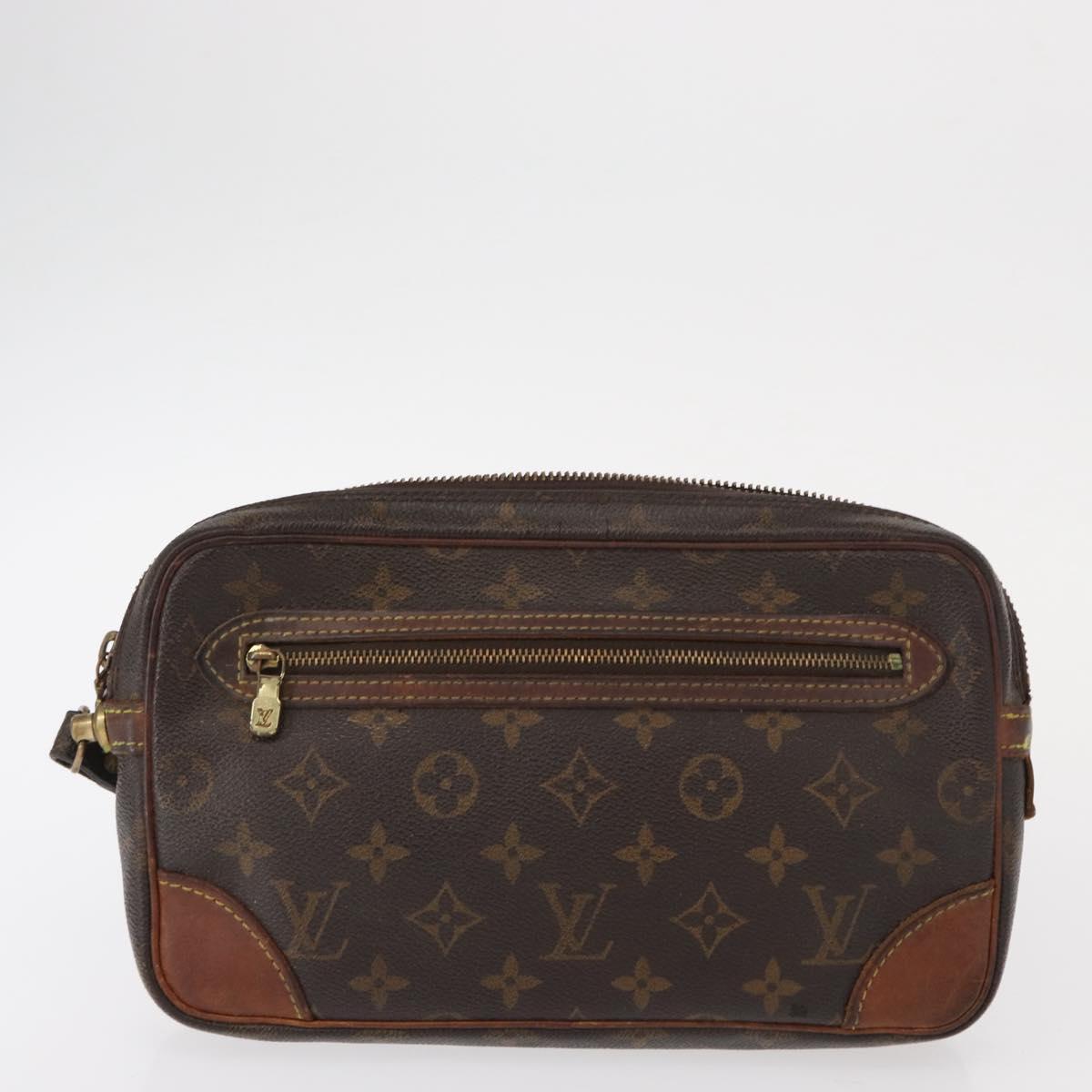 LOUIS VUITTON Monogram Pouch 2 Set LV Auth 153443