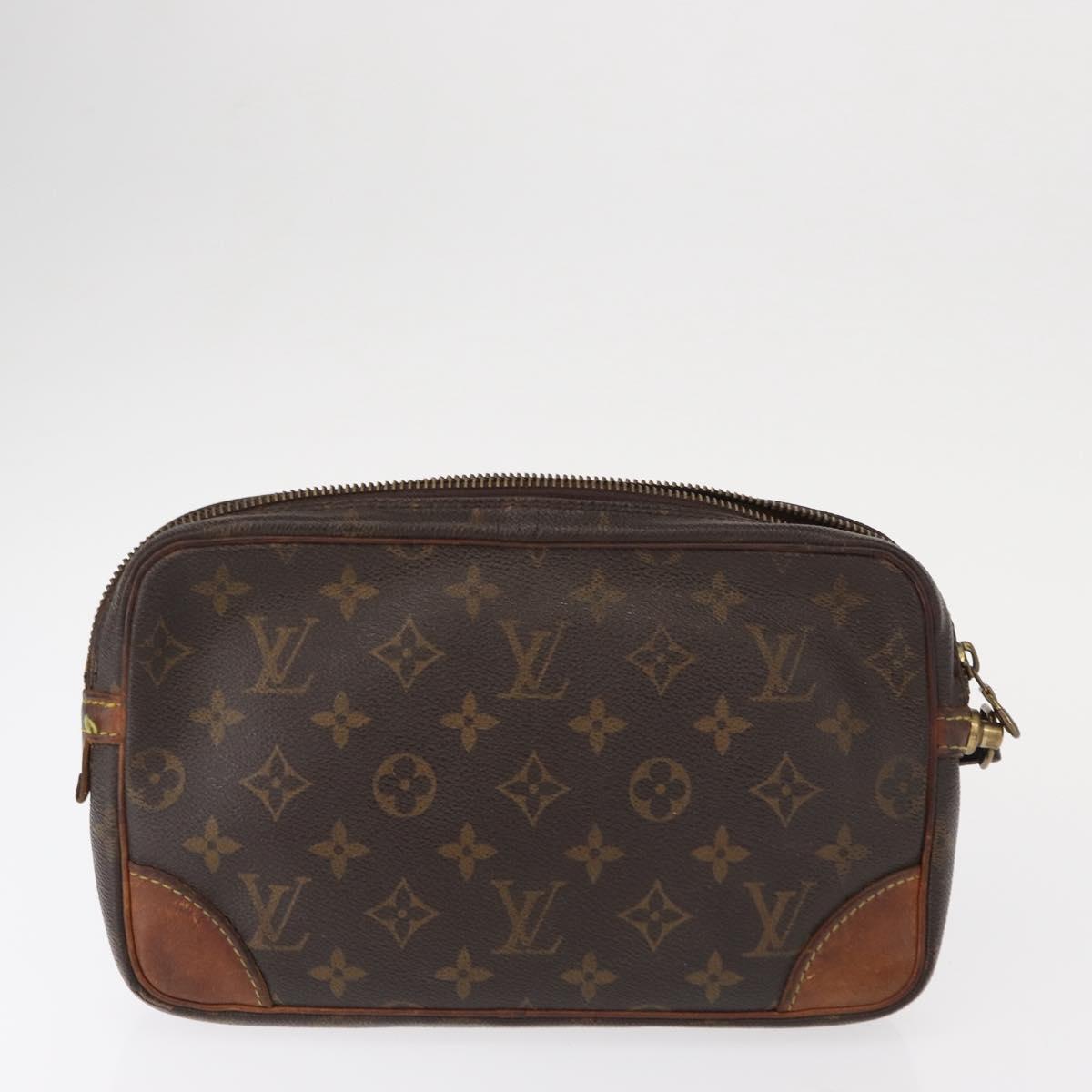 LOUIS VUITTON Monogram Pouch 2 Set LV Auth 153443
