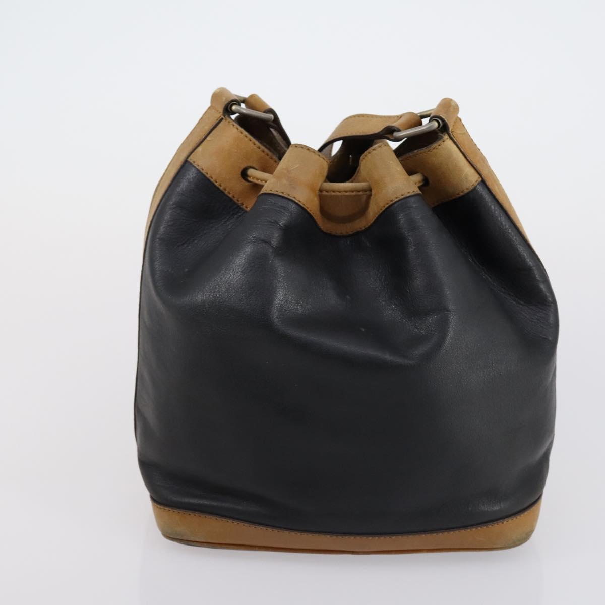 CELINE Shoulder Bag Leather 2 Set Black Auth 153444