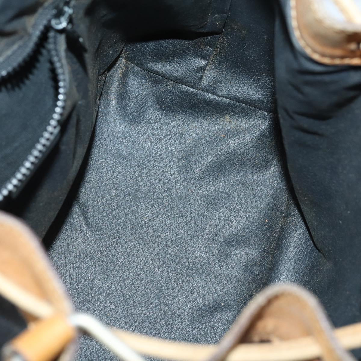 CELINE Shoulder Bag Leather 2 Set Black Auth 153444