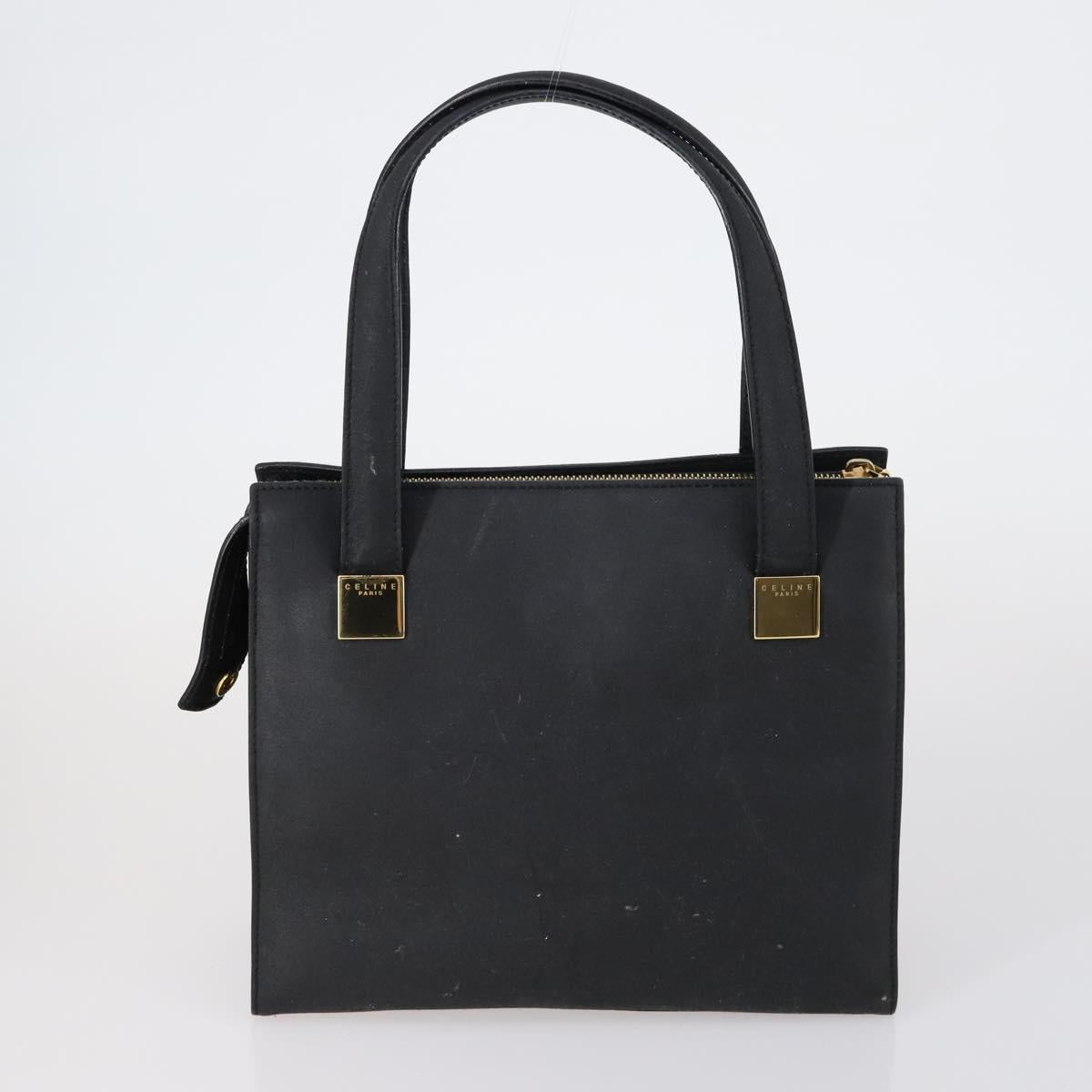 CELINE Shoulder Bag Leather 2 Set Black Auth 153444