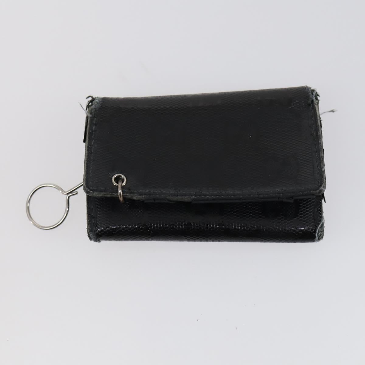 GUCCI GG Supreme Wallet Leather 4 Set Black Beige Auth 153445