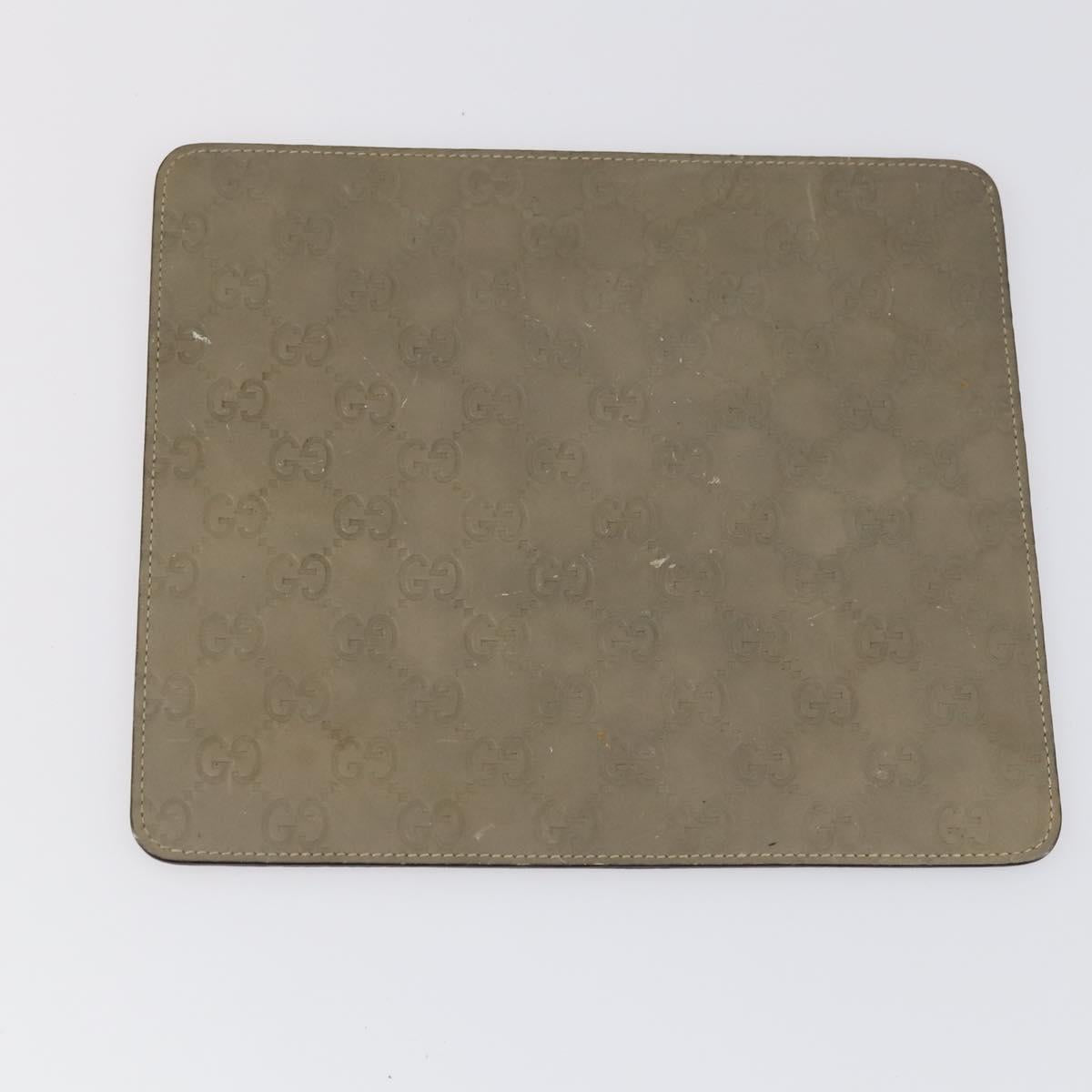 GUCCI GG Supreme Wallet Leather 4 Set Black Beige Auth 153445