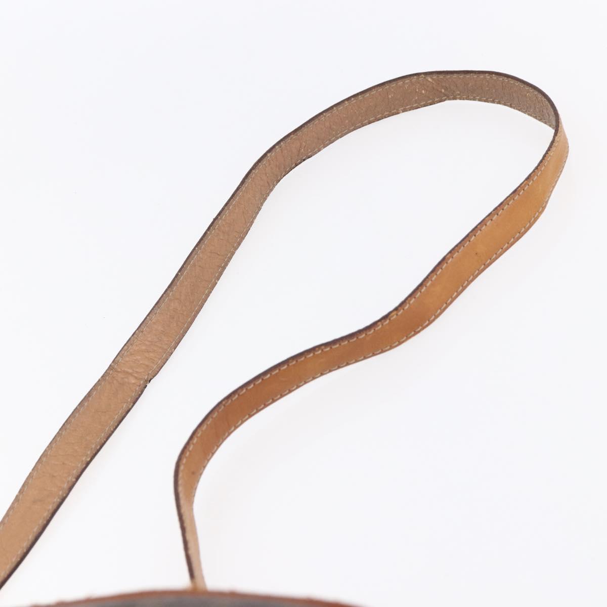 CELINE Macadam Canvas Hand Bag PVC Leather 2way Brown Gold Auth 153470