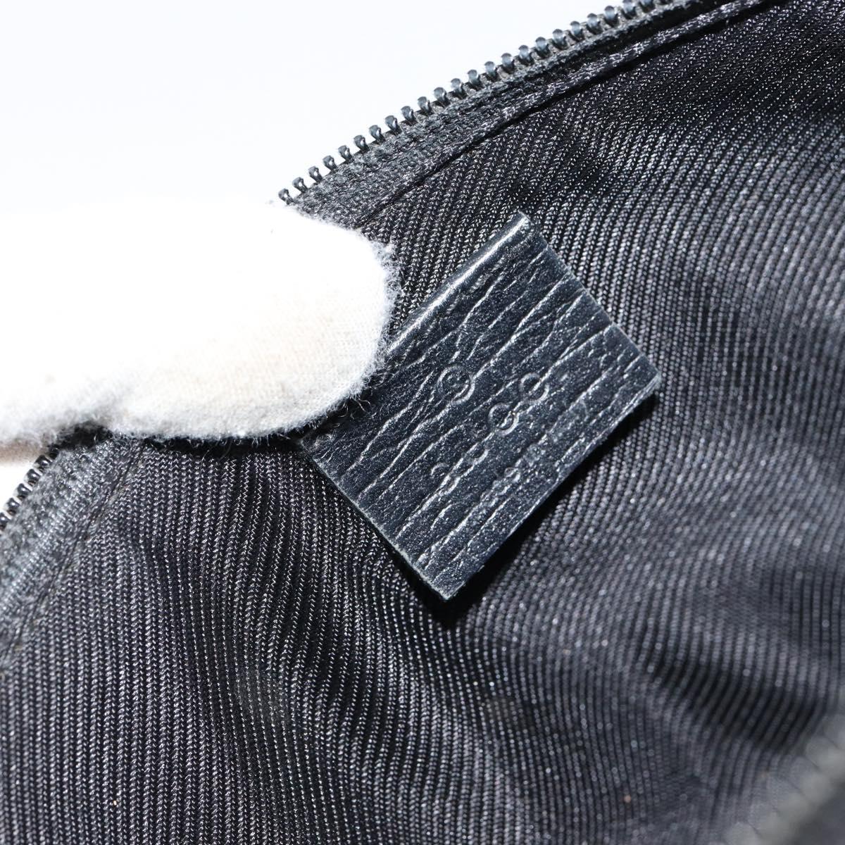 GUCCI GG Canvas Web Sherry Line Accessory Pouch Black 141809 Auth 153474