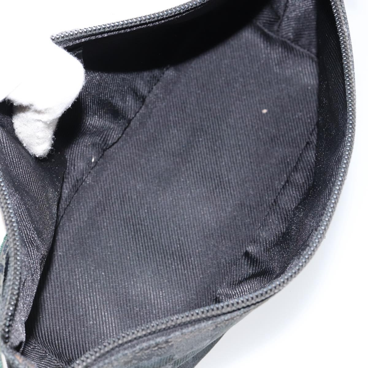 GUCCI GG Canvas Web Sherry Line Accessory Pouch Black 141809 Auth 153474